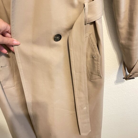 Club Monaco Taupe Trench Coat - Size M - Picture 5 of 5